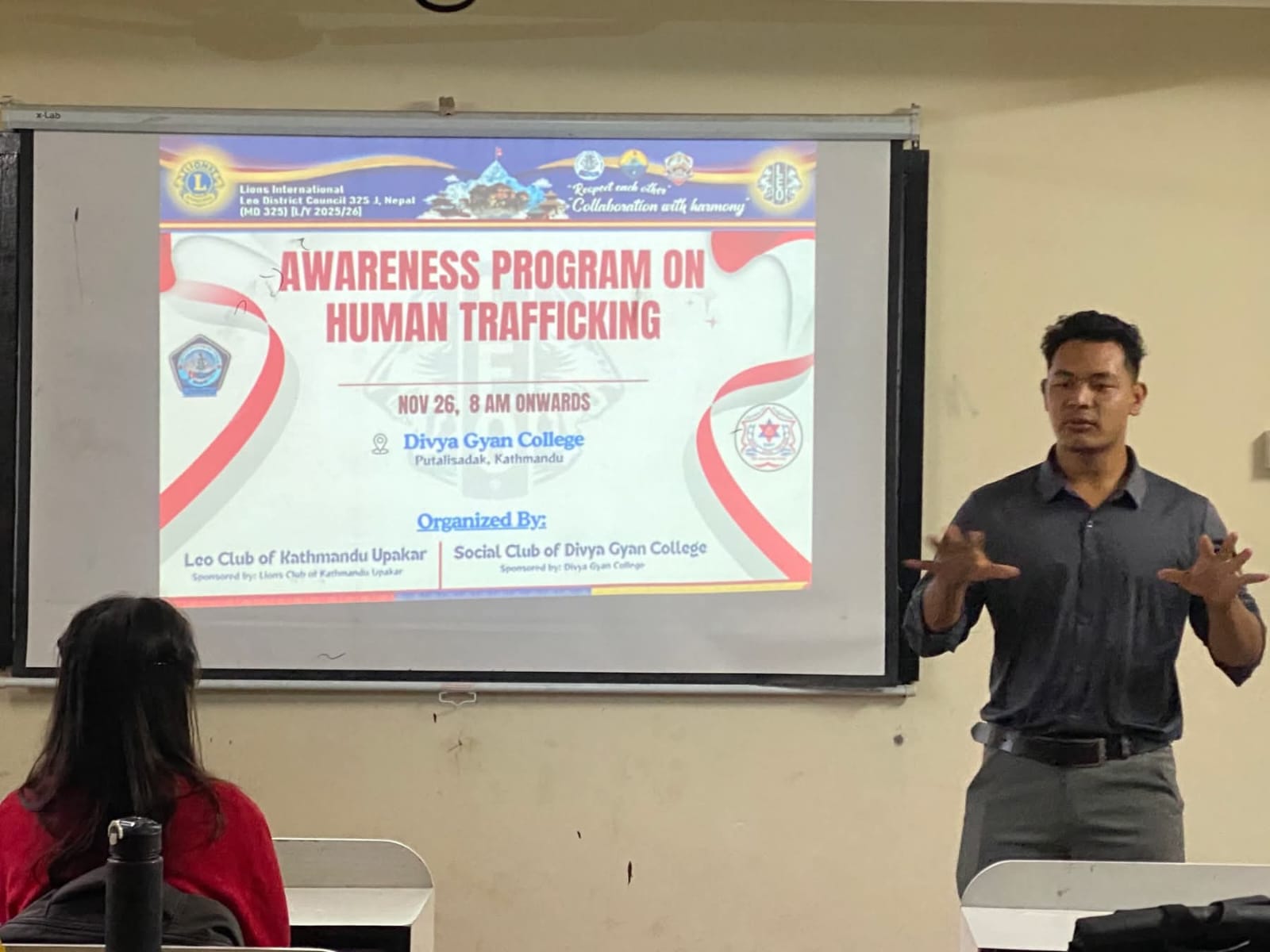 Human Trafficking Awareness Program 2025 at Divya Gyan College Kathmandu – Empowering Students Against Exploitation